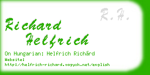 richard helfrich business card